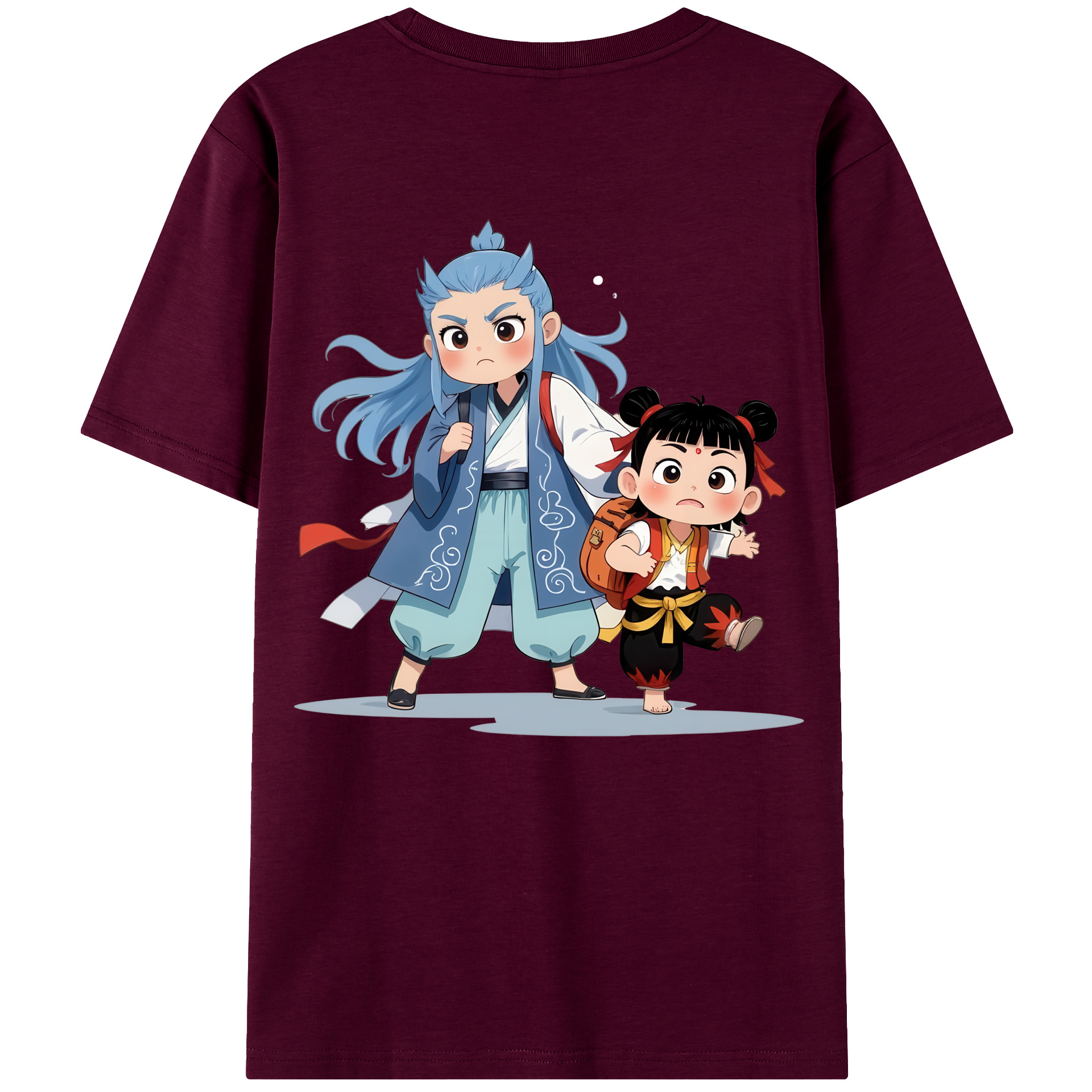 （画像用） Ne Zha 2 ナタ 魔童の大暴れ レディース半袖Tシャツ(バックプリント)